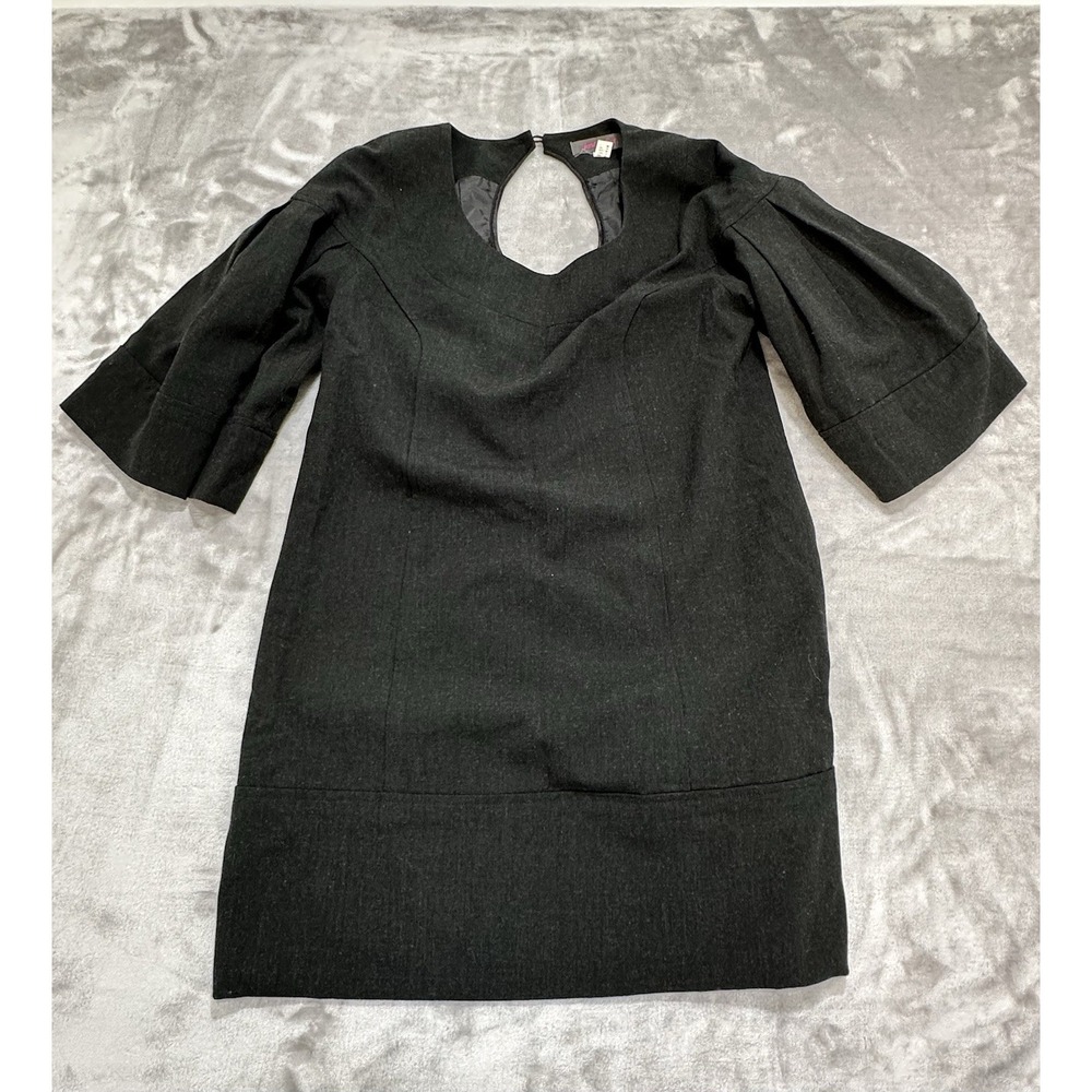 Just Sweet Women's Blouse Size Small Black Cotton Wool (8%) Blend Puff‎ Sleeve